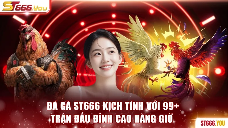 Đá Gà ST666 Kịch Tính Với 99+ Trận Đấu Đỉnh Cao Hàng Giờ 