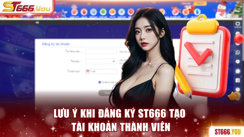 Đăng Ký ST666 | Hướng Dẫn Quy Trình 4 Bước Đơn Giản 1 Lưu ý khi đăng ký ST666 tạo tài khoản thành viên